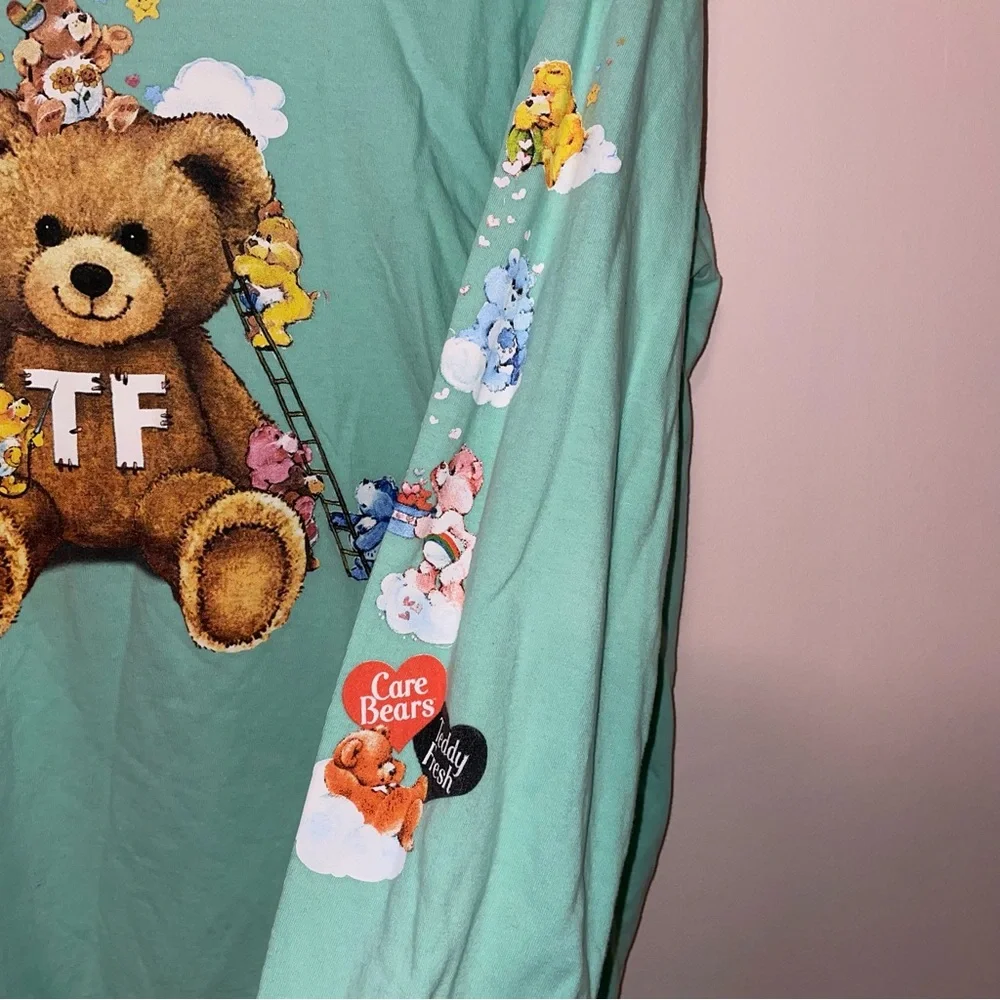 Teddy Fresh x Care Bears Long Sleeve Tee with Care Bear Design on Sleeves Large - Picture 6 of 7